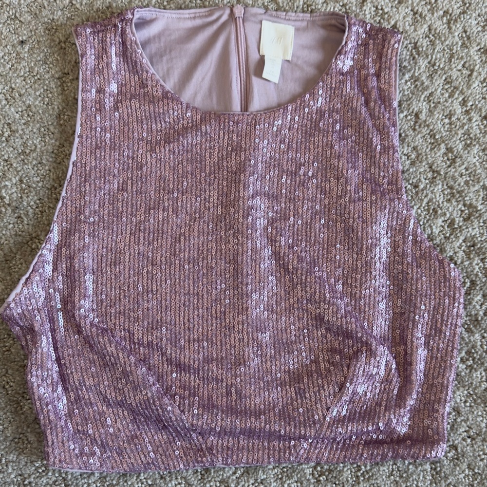 Brand new H&M sequin festive crop top